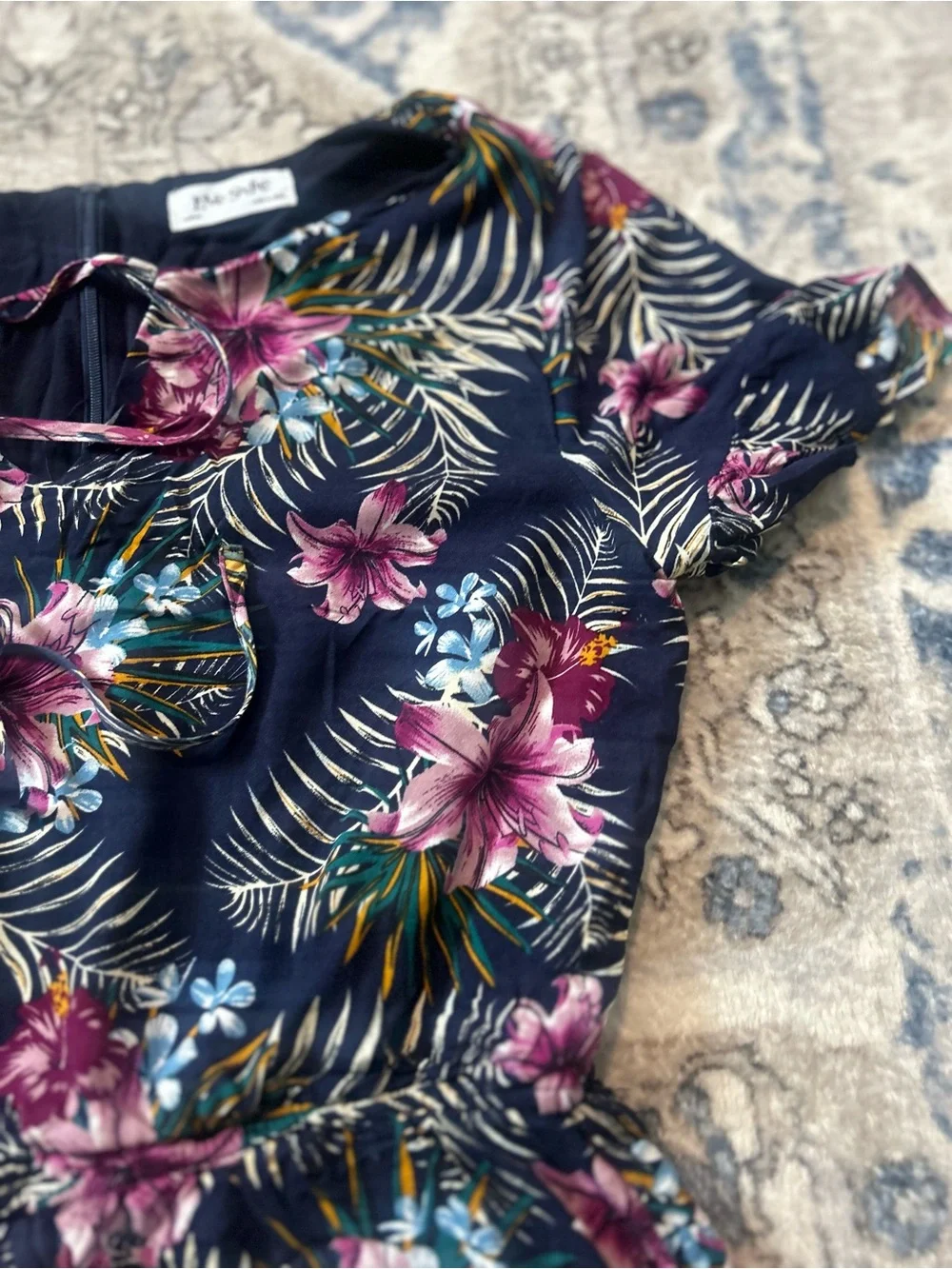 Love Sadie Navy Floral Romper